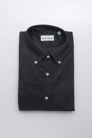 Black Cotton Men's Shirt
