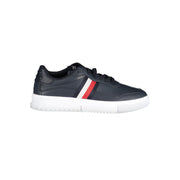 Blue Leather Men Sneaker