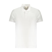 White Cotton Men Polo Shirt