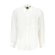 White Linen Men Shirt