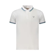 White Cotton Men Polo Shirt
