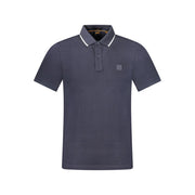 Blue Cotton Polo Shirt