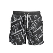 Black Polyester Swimwear
