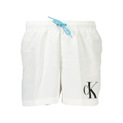 White Polyester Swimwear