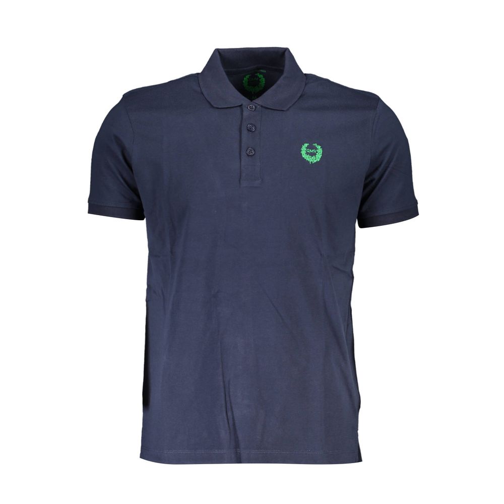 Blue Cotton Polo Shirt