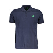 Blue Cotton Polo Shirt